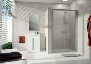 Alpha 2 partially framed Sliding door, 1-panel with fixed segment A204