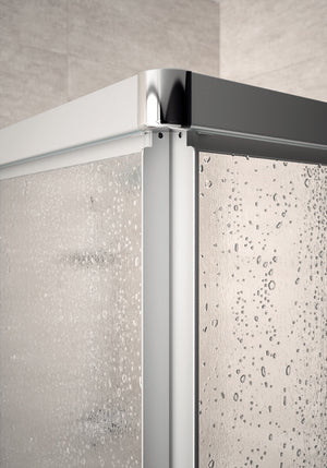 Alpha 2 fully framed Sliding door, 2-section corner entry A220