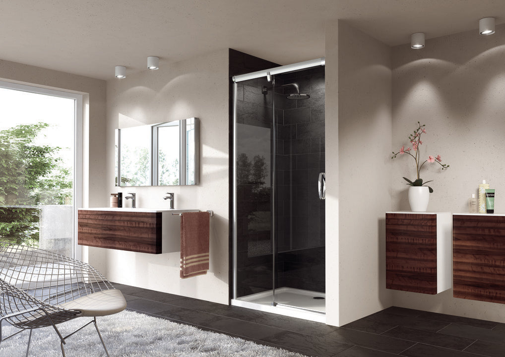 Aura elegance Sliding door, 1-panel with fixed segment 4014
