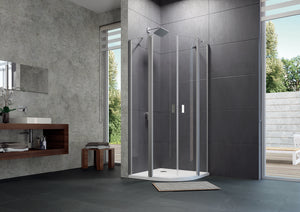 Design pure 1/4-kruh 2-křídlové dveře s pevnými segmenty (1/2) 8P17