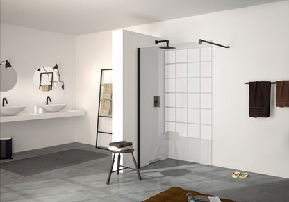 Design pure Boční stěna samostatně stojící - Tloušťka skla 8 mm 8P11