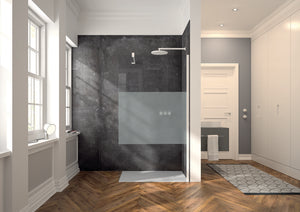 Design pure Boční stěna samostatně stojící - Tloušťka skla 6 mm 8P11
