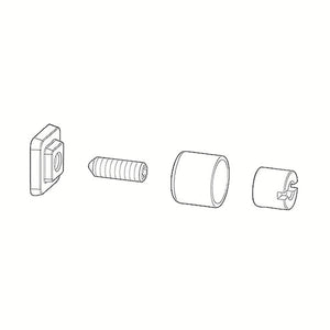 EasyStyle no-drilling screw set. For installing a Select+ 10 mm Walk-In free-standing side panel without drilling with the EasyStyle Select+ profile