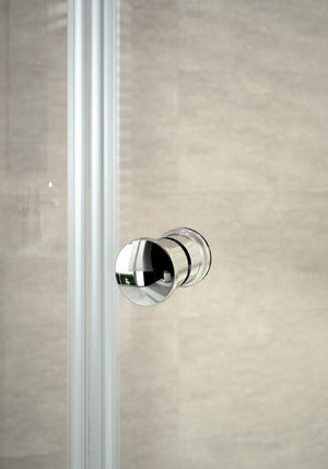 Alpha 2 partially framed Sliding door, 2-panel with fixed segment A203