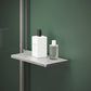 Vita pure partially framed Sliding door, 1-panel with fixed segment for recess and side panel VA00
