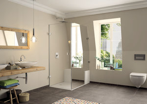 SolvaPro frameless Swing door with side panel 7R25