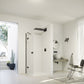SolvaPro partially framed Swing door with fixed segment for recess and side panel 7T03