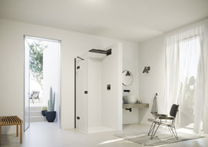 Solva partially framed Swing door with fixed segment for corner entry (1/2) S213