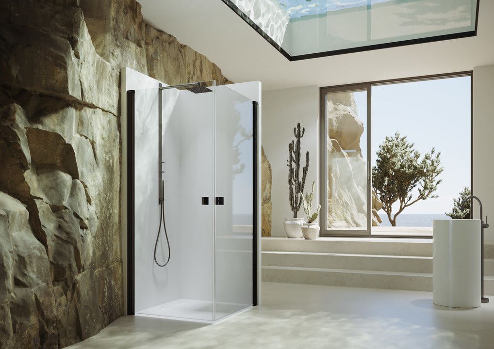 Solva partially framed Swing door for corner entry (1/2) S211