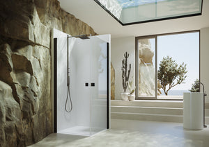 Solva partially framed Swing door for corner entry (1/2) S211