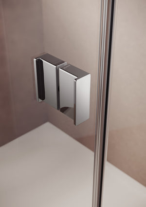 Solva frameless Two-way door with side panel S141