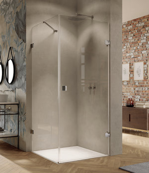 SolvaPro frameless Swing door with side panel 7R25