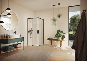 Vita pure partially framed Sliding door, 2-section corner entry (1/2) VA00