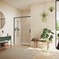 Vita pure partially framed Sliding door, 1-panel with fixed segment for recess and side panel VA00