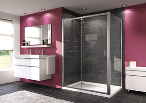 Ena 2.0 Sliding door, 1-panel with fixed segment 1404
